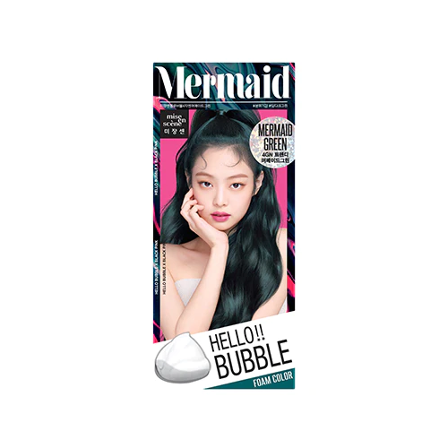 ***[MiseEnScene] Easy Speedy Foam Bubble Self Hair Color #Mermaid Green